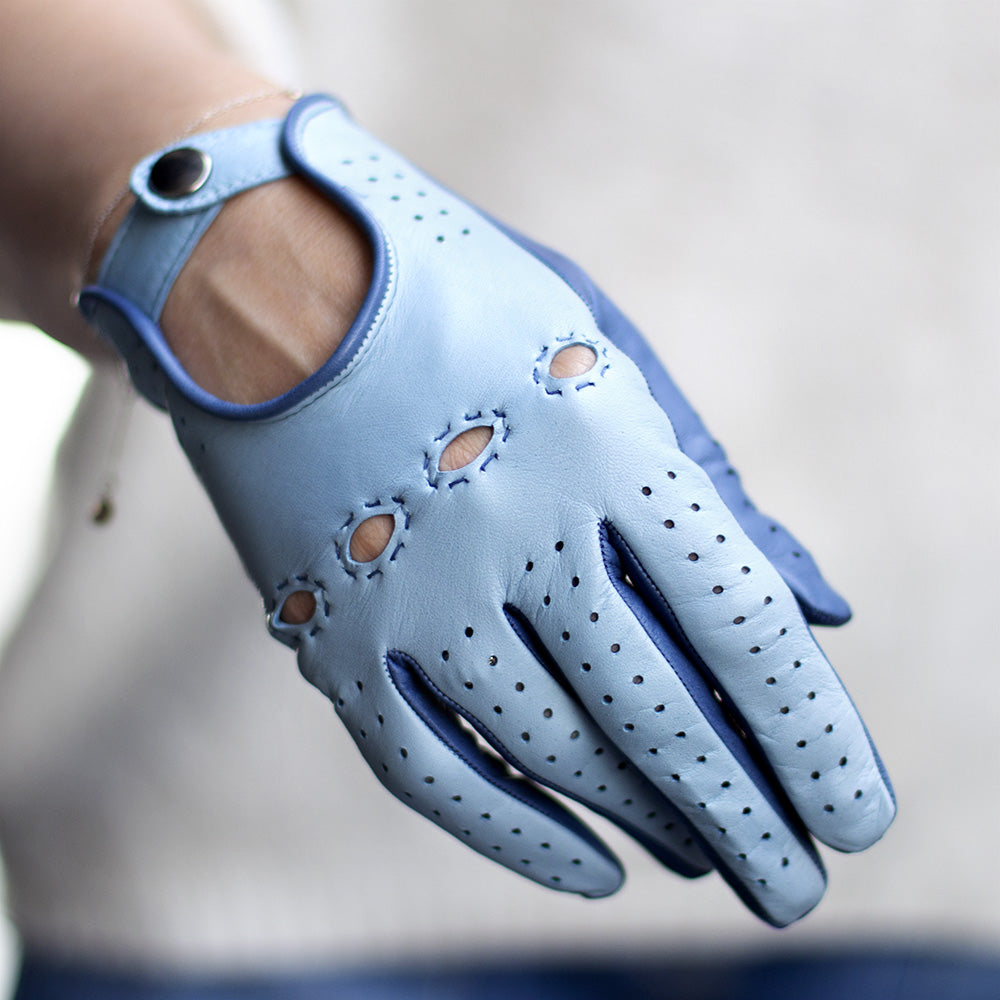 Twee toon Rijhandschoenen - Blauw