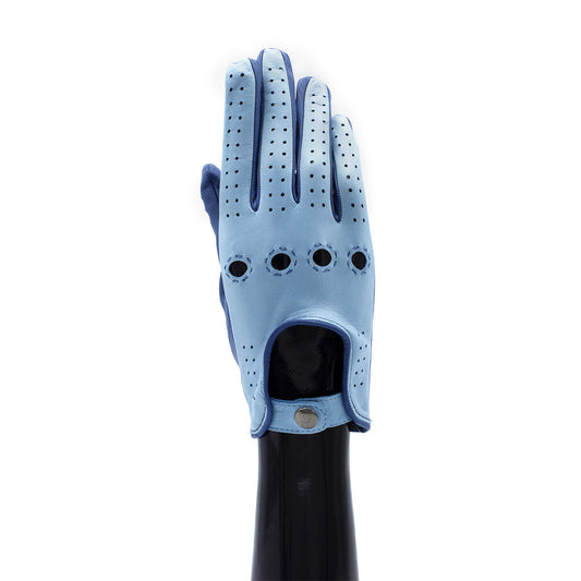 Bicolor Driving Gloves - Blue