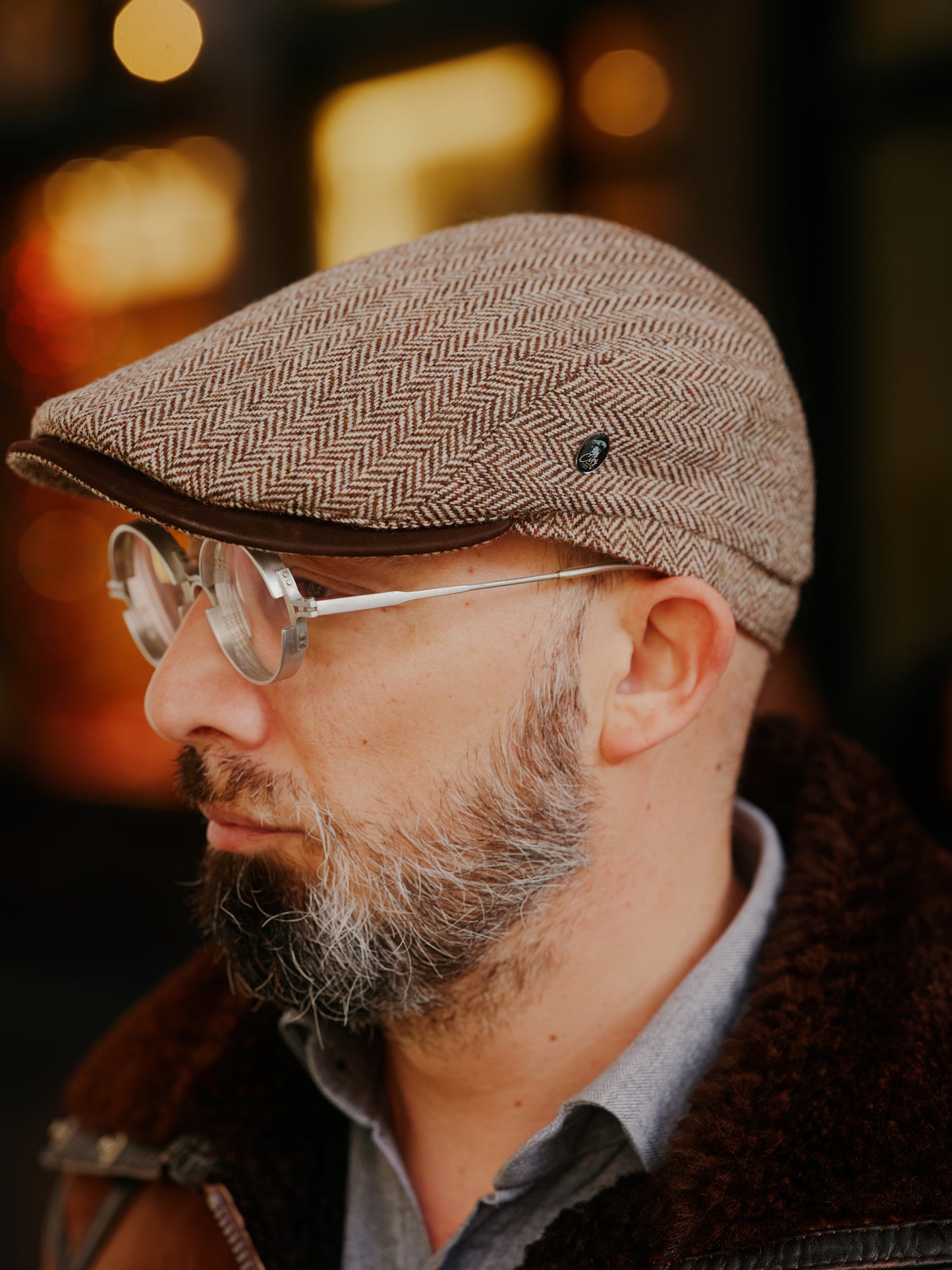 Casquette "Classique" - Brun/Beige impermeable  -  City Sport