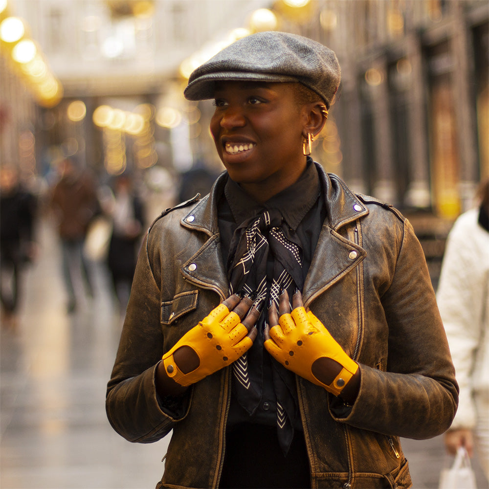 Fingerless ladie's glove - Yellow