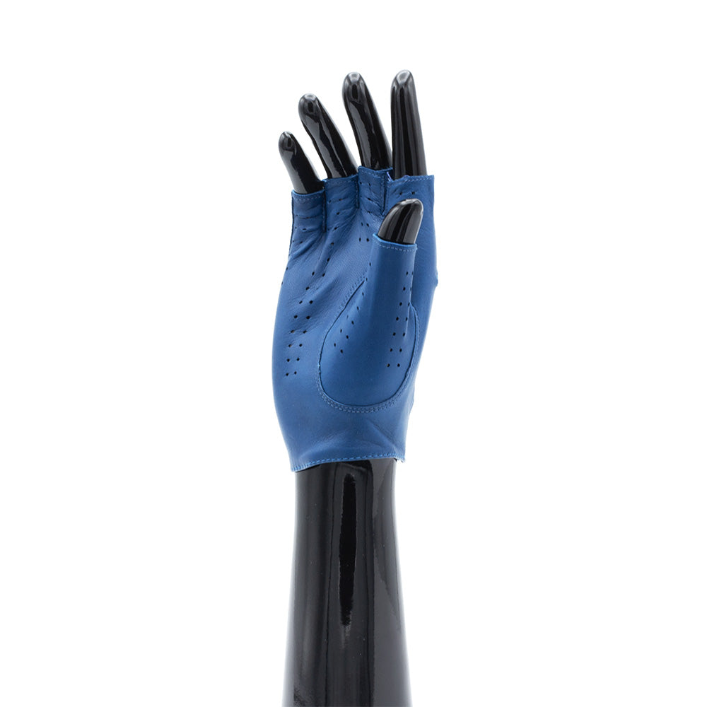 Fingerless ladie's glove - Blue