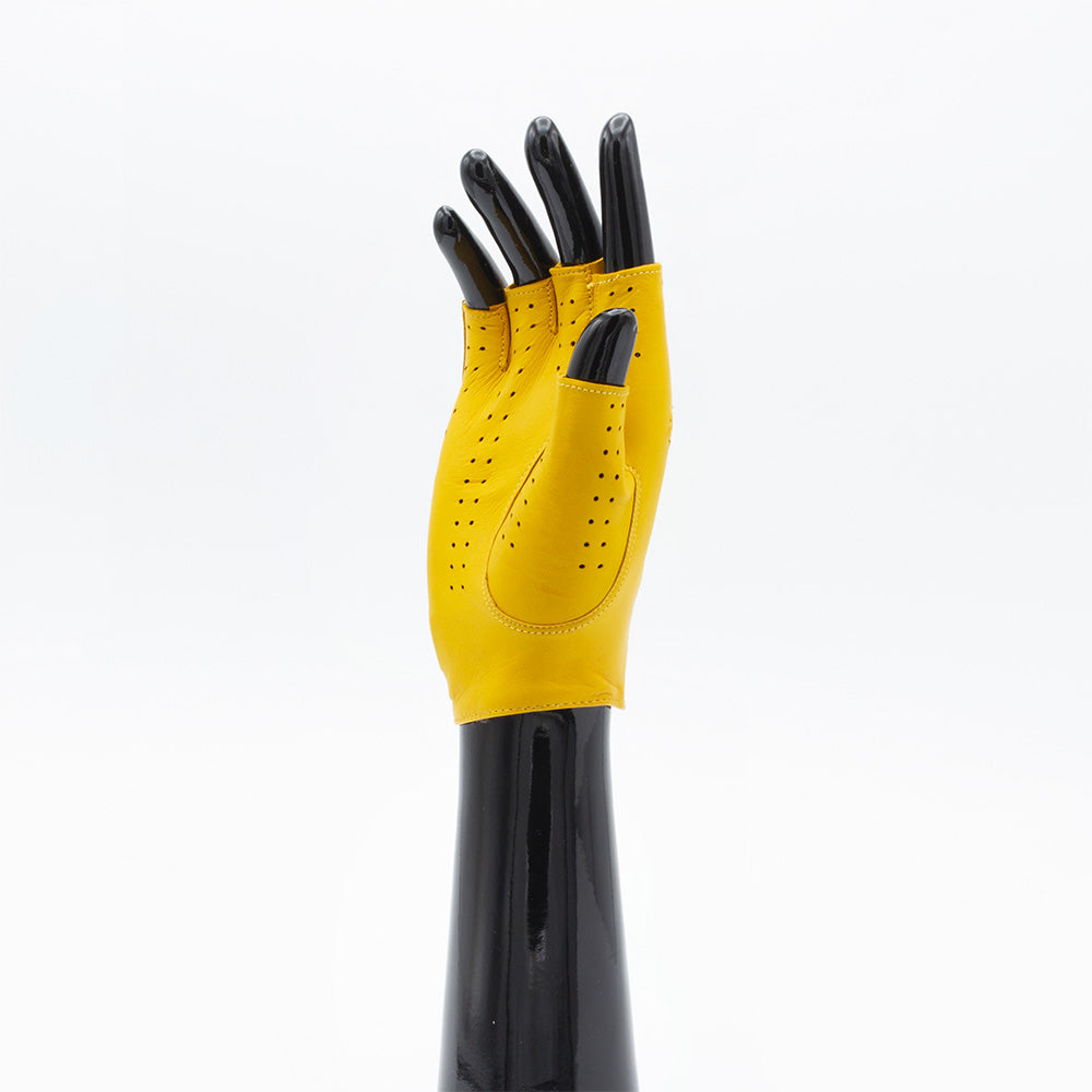 Fingerless ladie's glove - Yellow