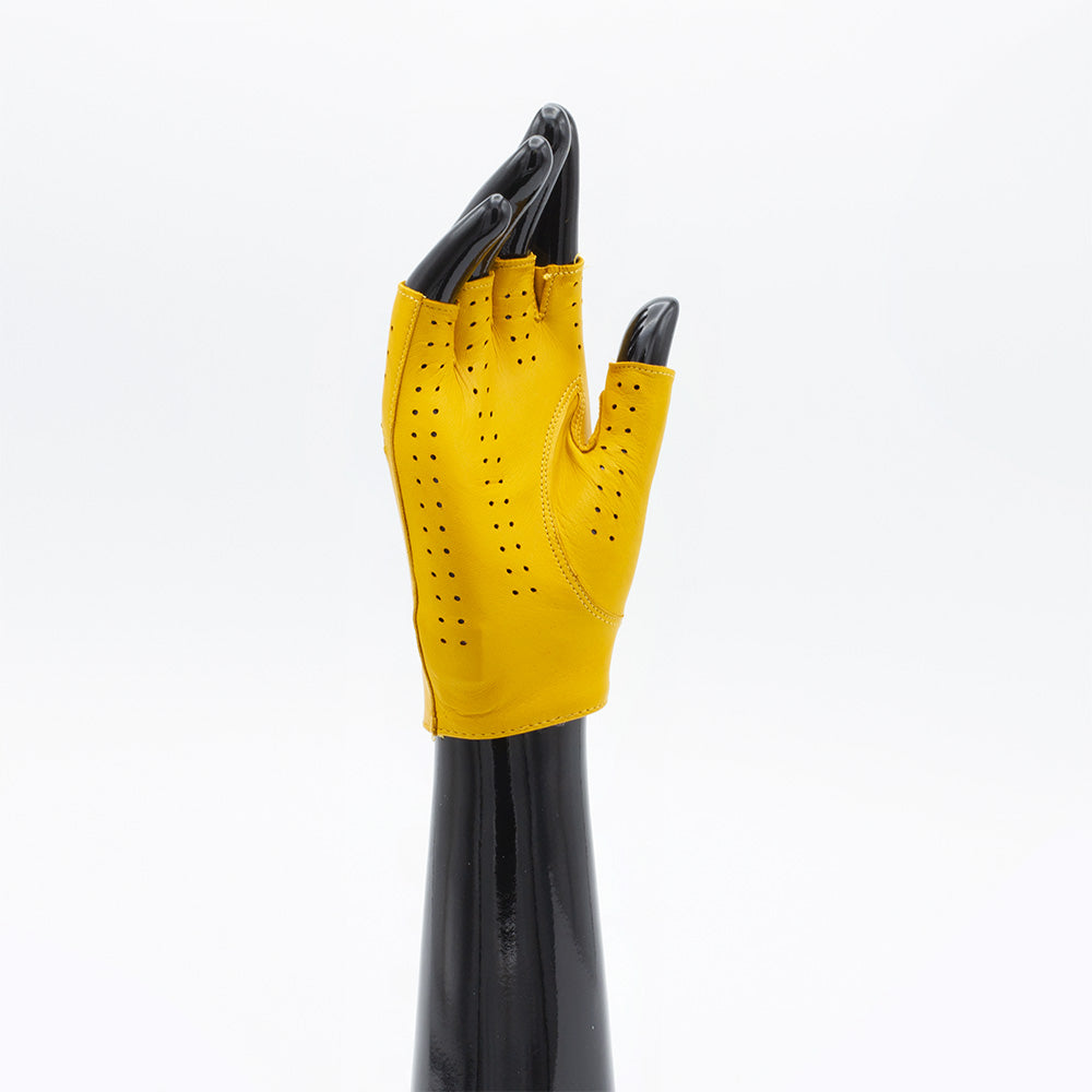 Fingerless ladie's glove - Yellow