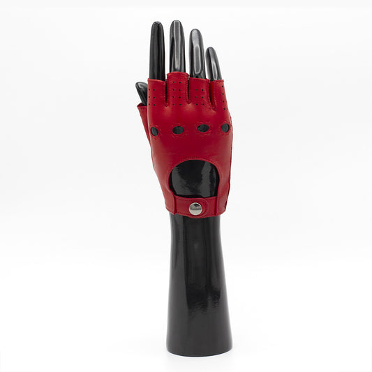 Fingerless ladie's glove - Red